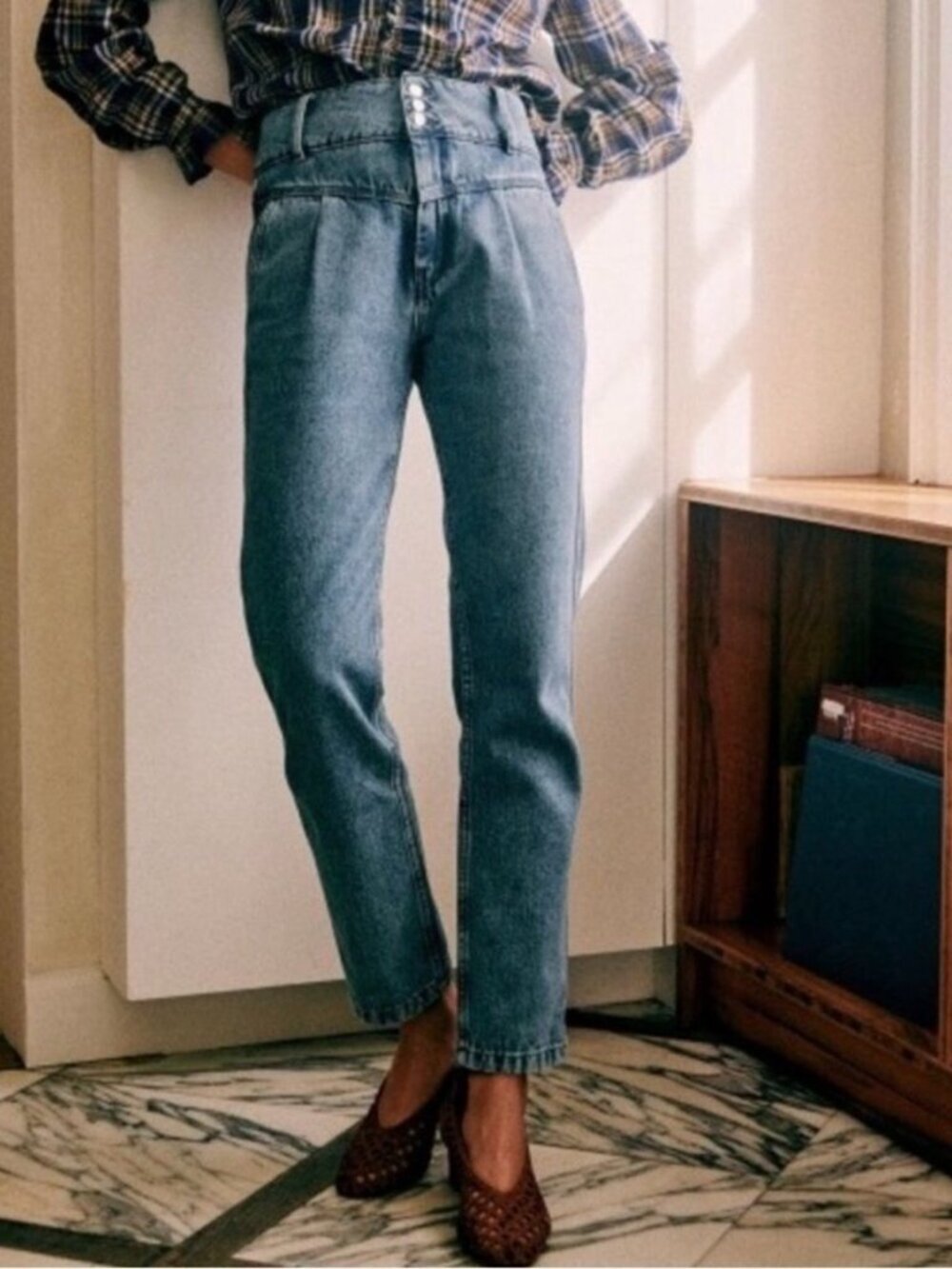 Sezane Sama Denim High Waisted Pants‎ Trousers 34 / US 2​
